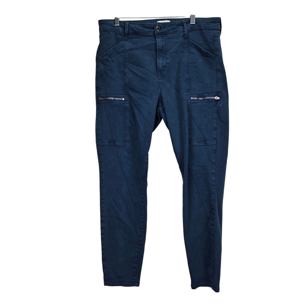 Pistola‎ Hannah Cargo Womens Pants Size 32 Blue Dye Zipper Pockets Streetwear